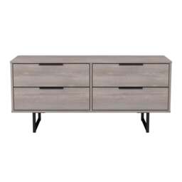 Hong Kong G Large Chest of Drawers Light Grey 4 Drawers 115cm