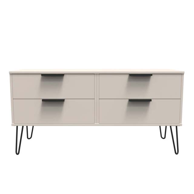 Hong Kong C Large Chest of Drawers Off-White 4 Drawers 115cm