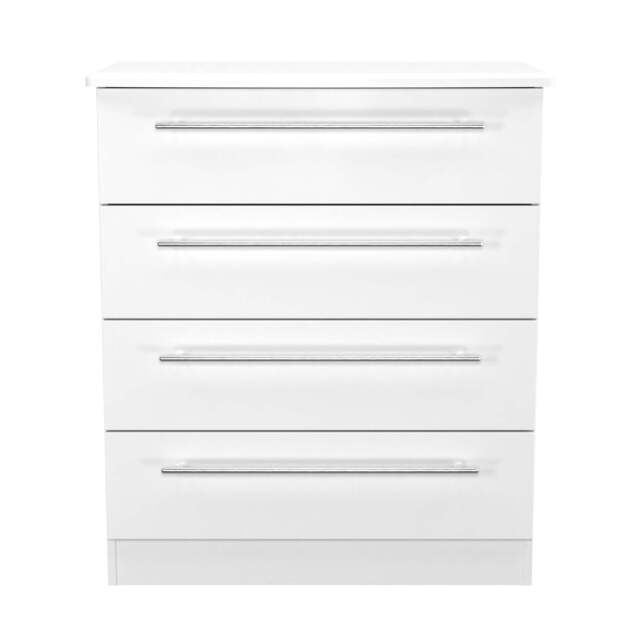Sherwood Chest of Drawers White 4 Drawers 77cm