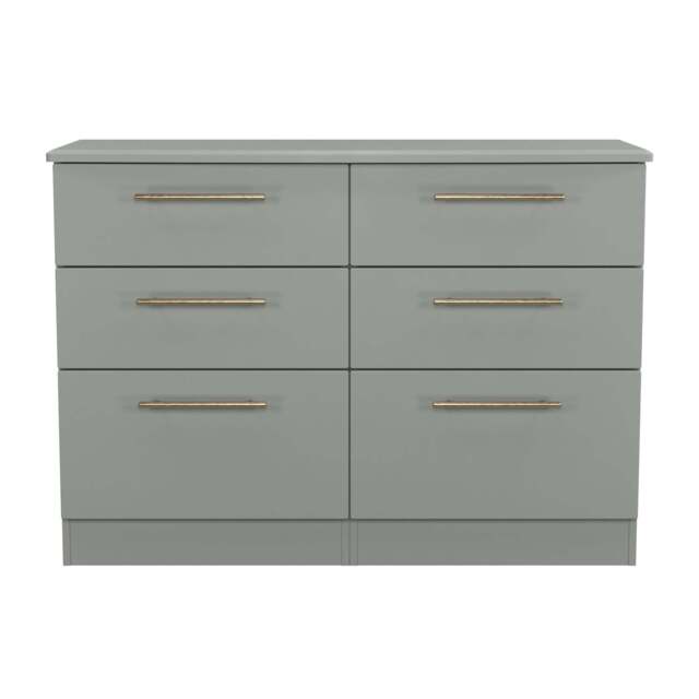 Haworth Large Chest of Drawers Grey 6 Drawers 112cm