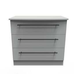 Beverley Chest of Drawers Grey 3 Drawers 77cm