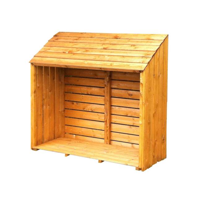 "Shire Log Box 4' 11"" x 2' Apex Log Store - Premium Dip Treated Shiplap"