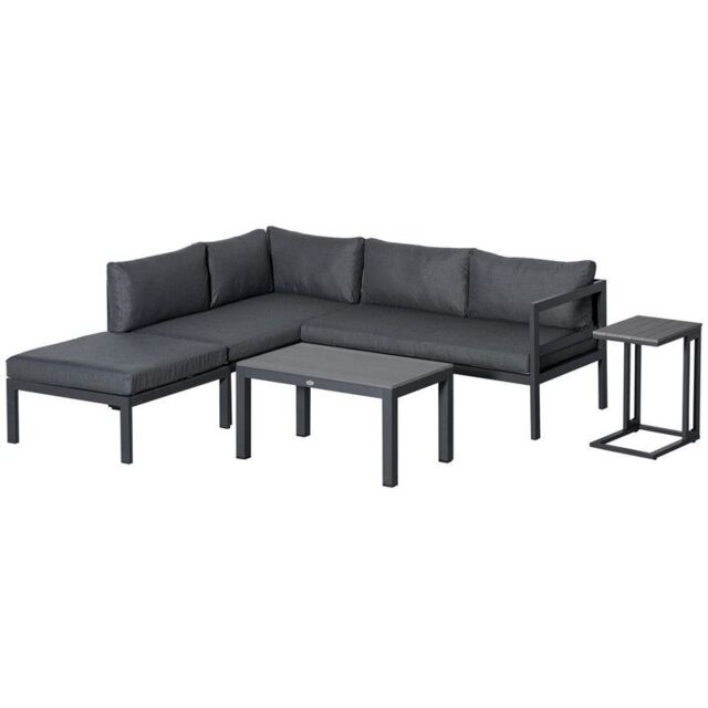 Outsunny 5-Piece L-Shaped Garden Furniture Set