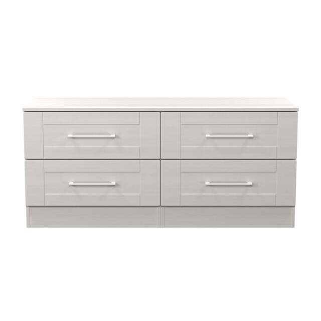York Large Chest of Drawers Grey 4 Drawers 110cm