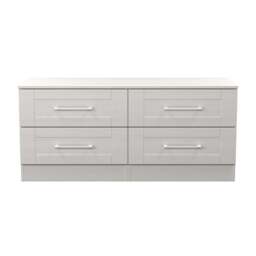 York Large Chest of Drawers Grey 4 Drawers 110cm