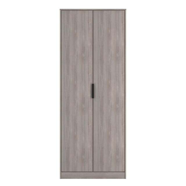 Hong Kong G Tall Wardrobe Light Grey 2 Doors 1 Shelf 197cm