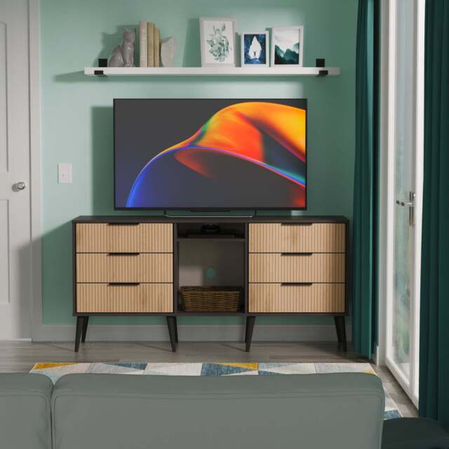 Hong Kong B Large TV Unit Not Applicable 2 Shelves 6 Drawers 152cm