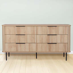 Oslo Large Chest of Drawers Natural 6 Drawers