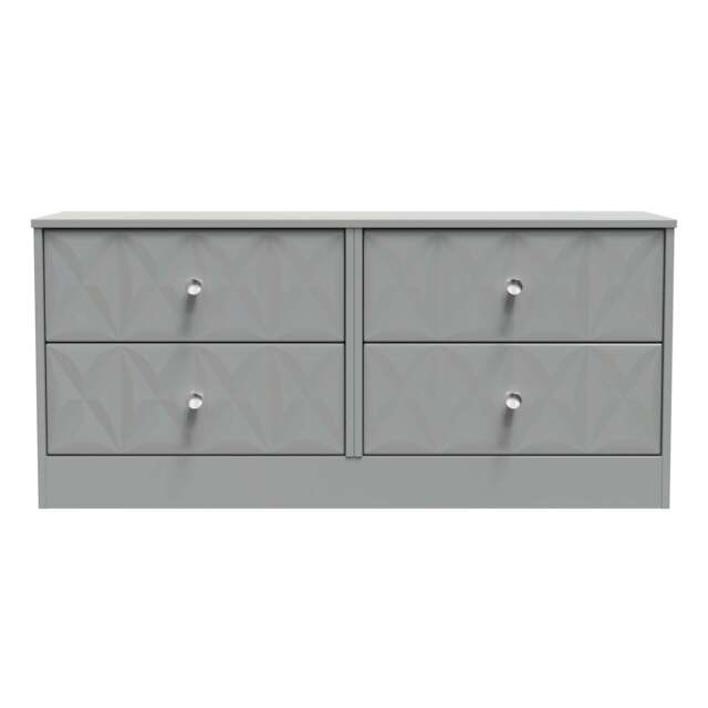 San Jose Large Chest of Drawers Grey 4 Drawers 115cm