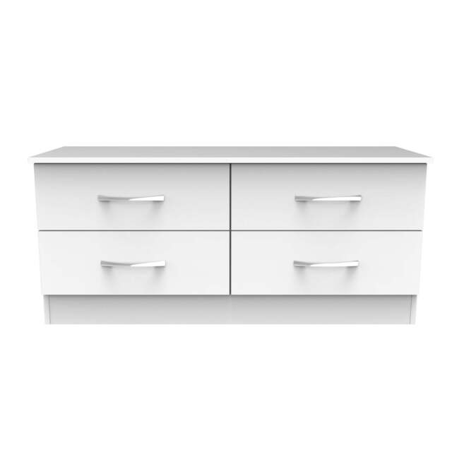 Avon Large Chest of Drawers White 4 Drawers 110cm