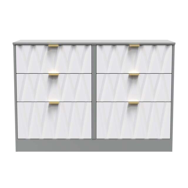 Las Vegas F Large Chest of Drawers Grey 6 Drawers 40cm