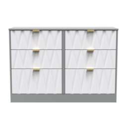 Las Vegas F Large Chest of Drawers Grey 6 Drawers 40cm