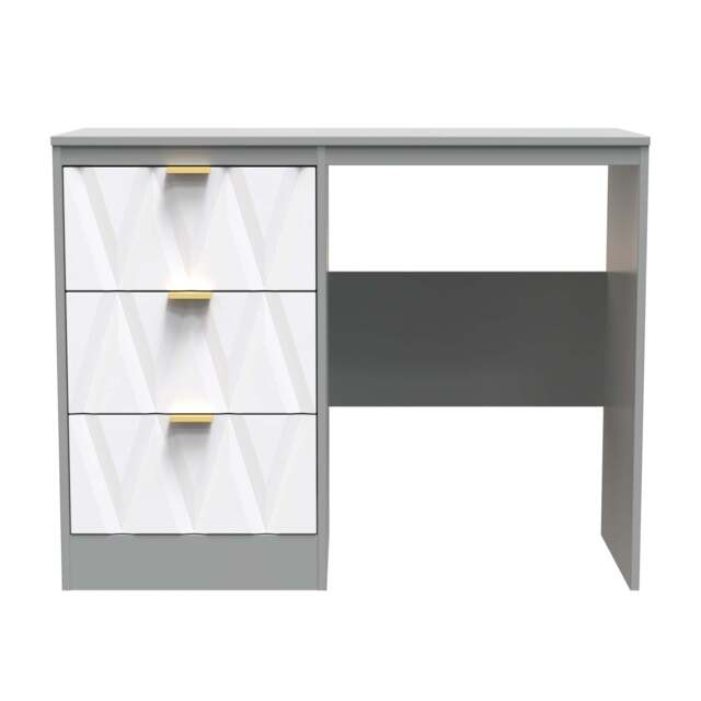 Las Vegas F Desk Grey 3 Drawers 40cm
