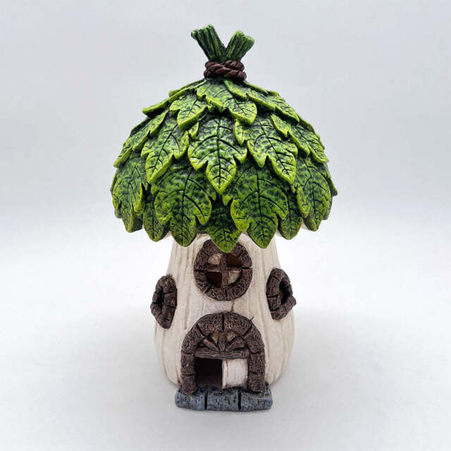 Mushroom Treehouse Solar Garden Light Ornament Decoration 4 Warm White LED - 27.5cm by Bright Garden