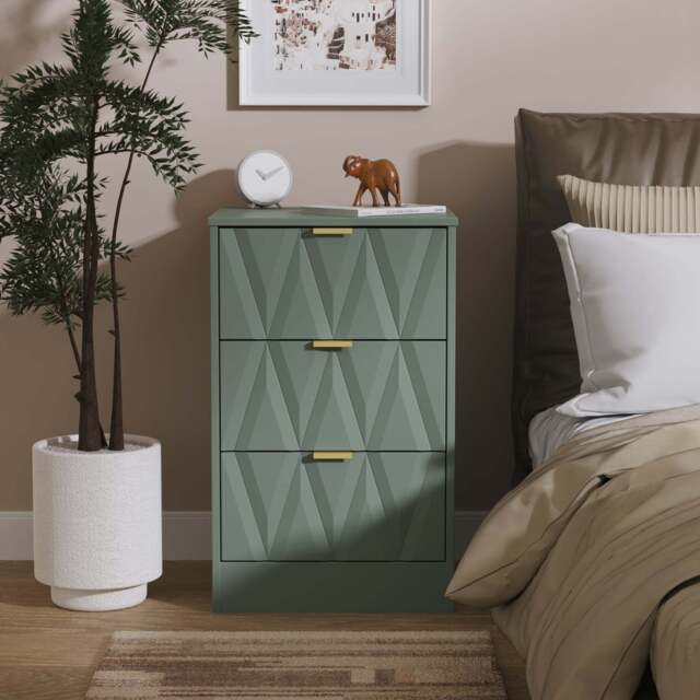 Las Vegas F Bedside Table Not Applicable 3 Drawers 73cm