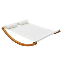 Garden Day Rocking Bed Sun Lounger Patio Furniture Hammock With Pillows Wood