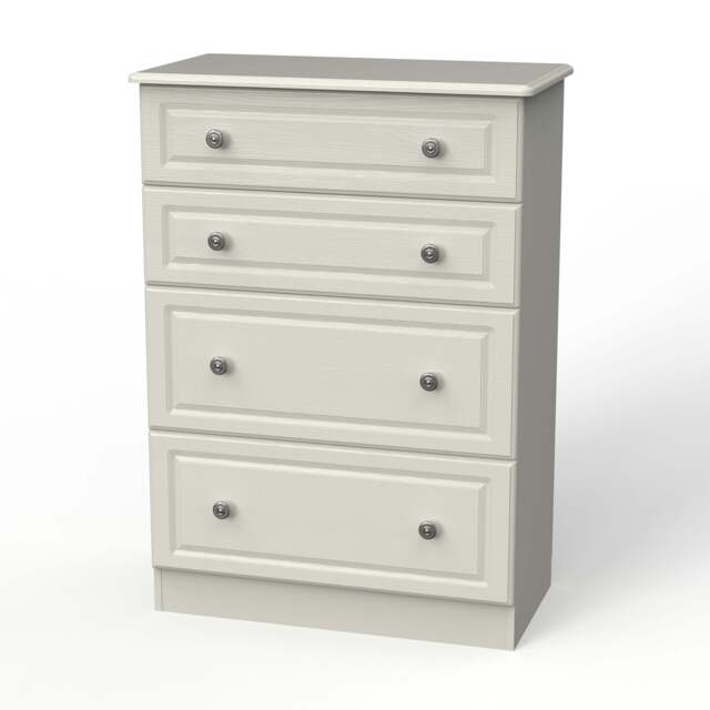 Pembroke Tall Chest of Drawers Cream 4 Drawers 77cm