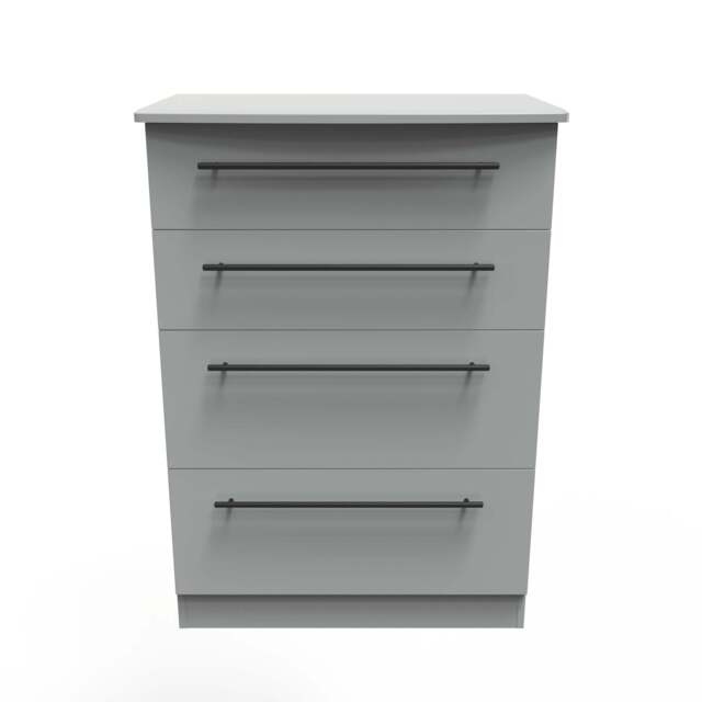 Beverley Tall Chest of Drawers Grey 4 Drawers 108cm