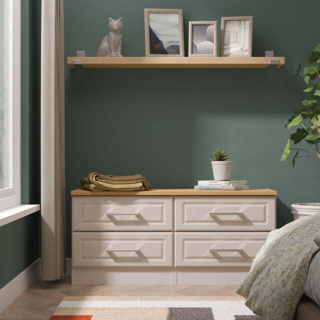 Kent Large Chest of Drawers Off-White 4 Drawers 110cm
