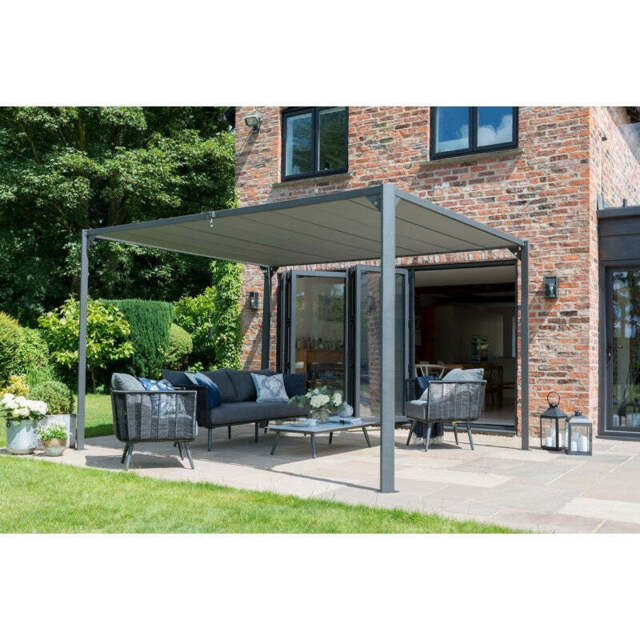 Pandora 3 x 3M Garden Gazebo by Garden Must Haves with a Grey Canopy