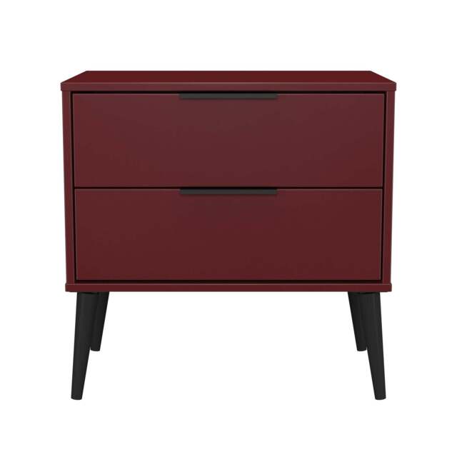 Hong Kong B Chest of Drawers Red 2 Drawers 60cm