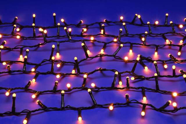 Christmas String Fairy Lights Multifunction Orange Outdoor 1500 LED - 37.47m Glow-Worm