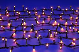 Christmas String Fairy Lights Multifunction Orange Outdoor 1500 LED - 37.47m Glow-Worm