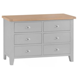 Suffolk Grey Painted Oak Chest of 6 Drawers