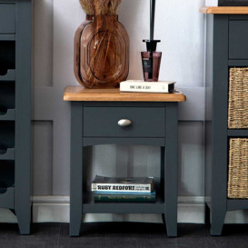 Gloucester Midnight Grey Painted Lamp Table