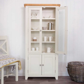 Hampshire Ivory Painted Oak Glass Display Cabinet