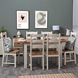 Salisbury Ivory Painted Oak 1.2m Butterfly Extending Dining Table