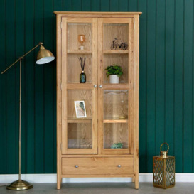 Bergen Oak Glass Display Cabinet