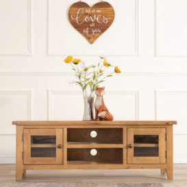 Rustic Oak Large TV Unit