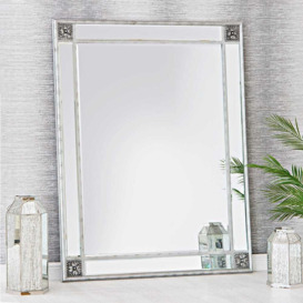 Sienna Silver Frame Leaner Mirror 115 x 145cm