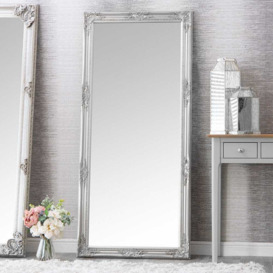 Vienna Silver Frame Leaner Mirror 75 x 165cm