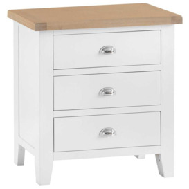 Suffolk White Painted Oak Chest of 3 Drawers