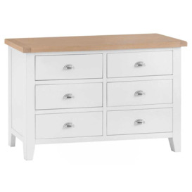 Suffolk White Painted Oak Chest of 6 Drawers