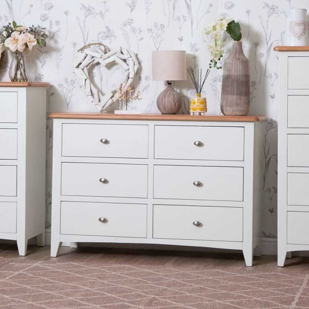 Gloucester White Painted Chest of 6 Drawers