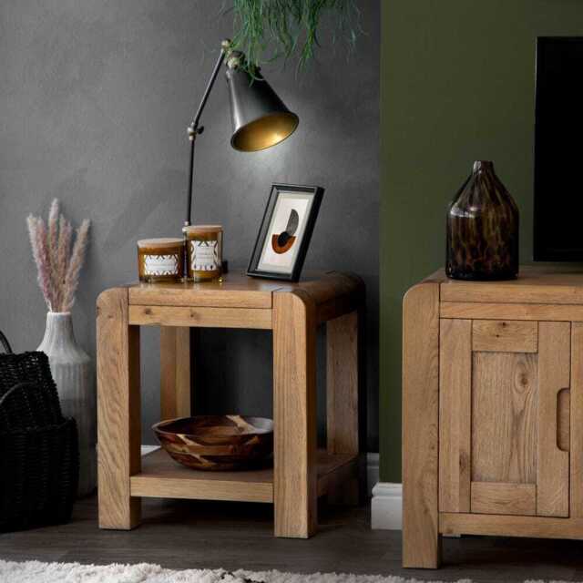 Oslo Chunky Oak Side Table