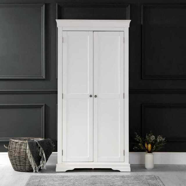 Florence White Painted Double Wardrobe