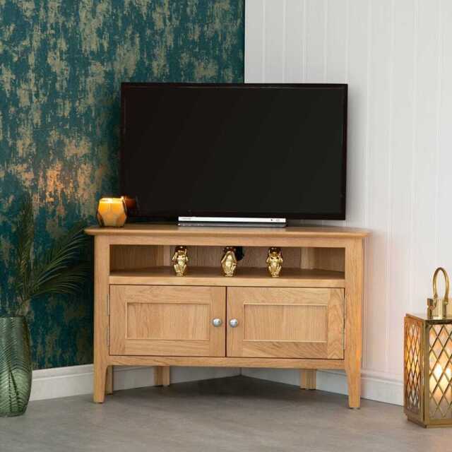 Bergen Oak Corner TV Unit