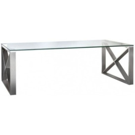 Zenith Glass and Chrome Coffee Table