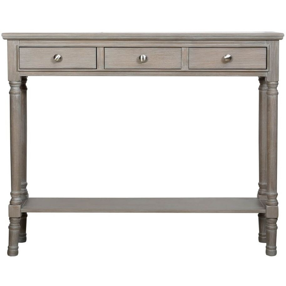 Delta Taupe 3 Drawer Console Table - image 1