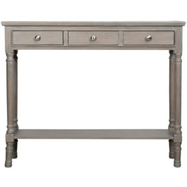 Delta Taupe 3 Drawer Console Table - thumbnail 1