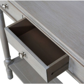 Delta Taupe 3 Drawer Console Table - thumbnail 2