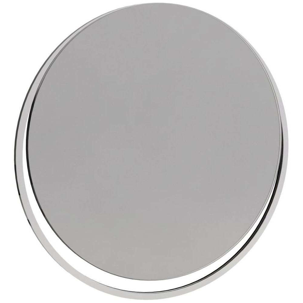 Gillmore Space Federico Polished Chrome Frame Round Wall Mirror