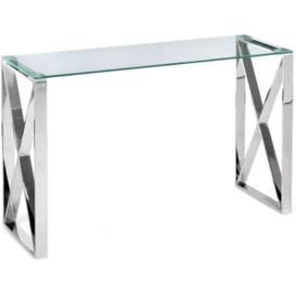 Jasper Console Table - Glass and Chrome