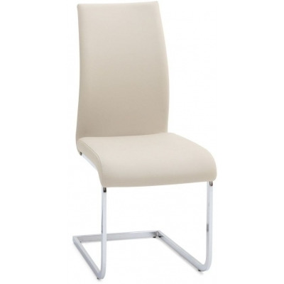 Nicasio Faux Leather and Chrome Dining Chair (Sold in Pairs)