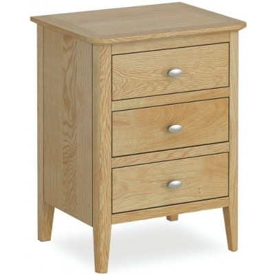 Shaker Oak Bedside Cabinet - 3 Drawers