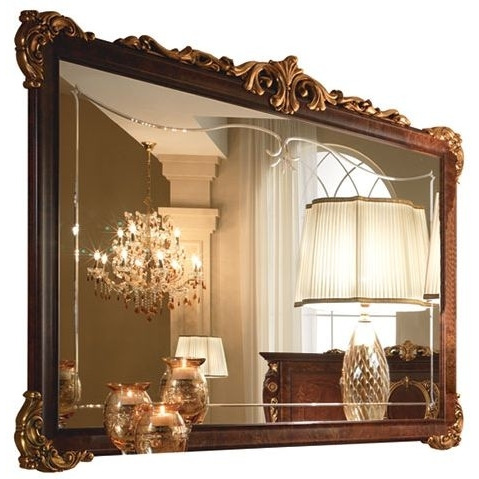 Arredoclassic Donatello Brown Italian Rectangular Large Mirror - image 1